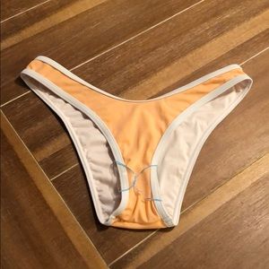 ASOS color block white trim bikini bottom